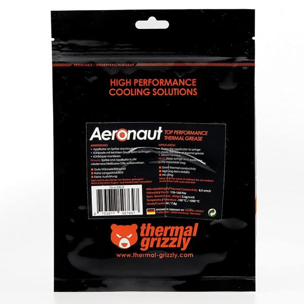Thermal Grizzly Aeronaut Thermal Paste Secondary Packing