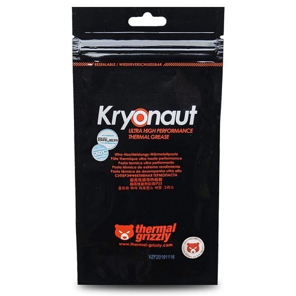 Thermal Grizzly Kryonaut Thermal Paste, 1g Packaging Back